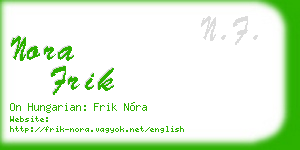nora frik business card